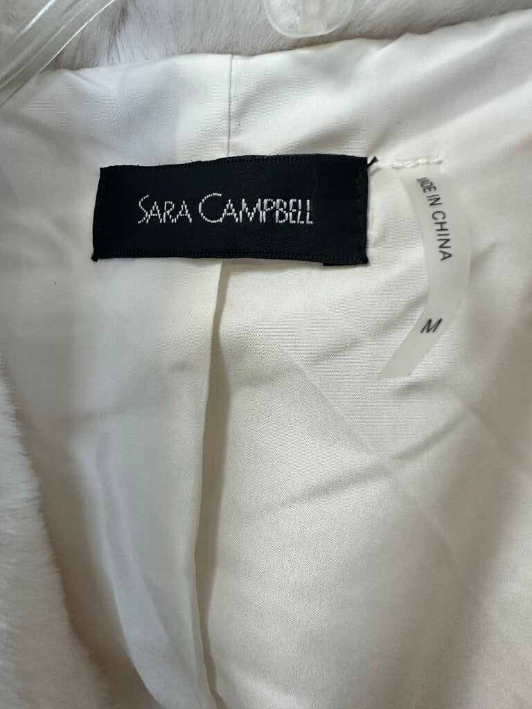 SARA CAMPBELL FAUX FUR COAT SIZE M