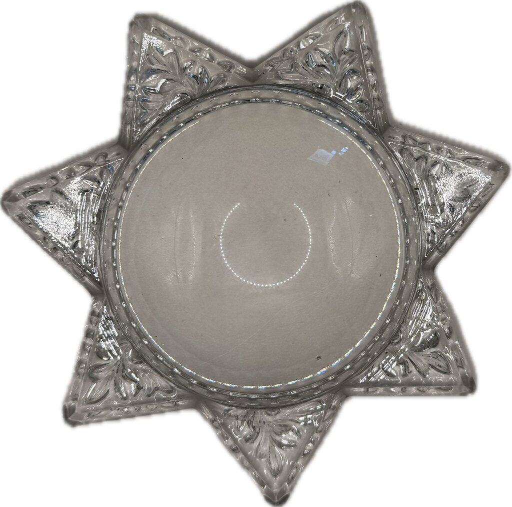 ANTIQUE MOURNING STAR GLASS MAGNIFIER
