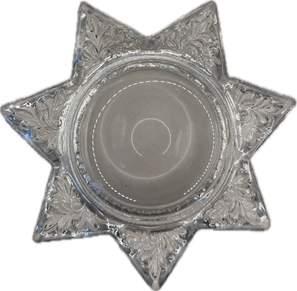ANTIQUE MOURNING STAR GLASS MAGNIFIER