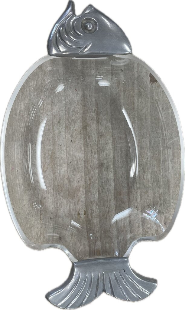 VINTAGE LUCITE FISH SERVING BOWL