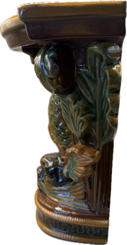 MAJOLICA CERAMIC KOI FISH WALL DECOR