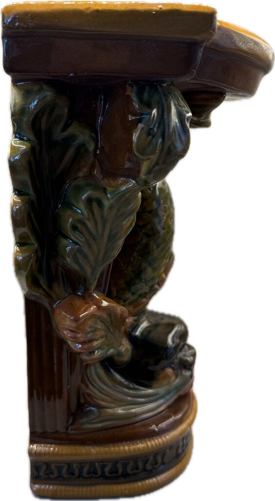 MAJOLICA CERAMIC KOI FISH WALL DECOR