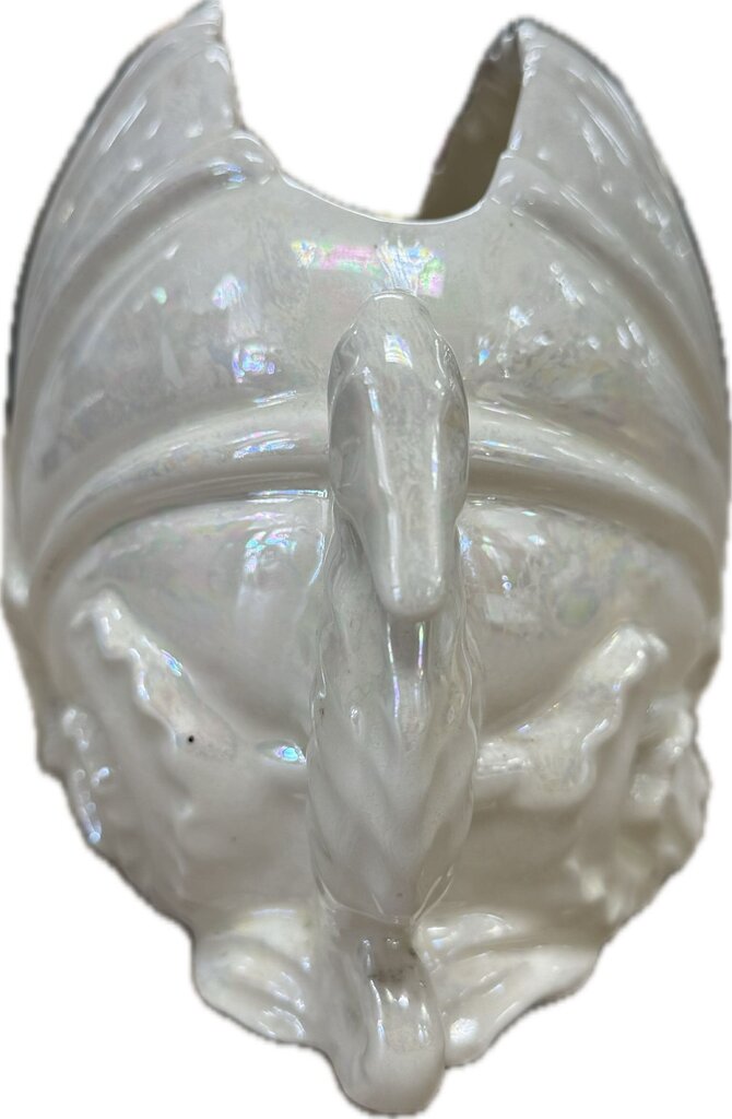 VINTAGE IRIDESCENT SHELL AND SEAHORSE PLANTER/VASE