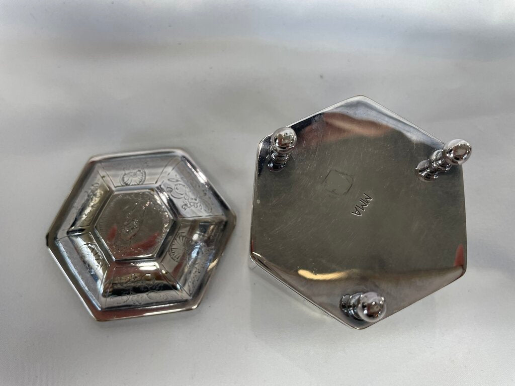 VINTAGE STERLING SILVER MMA DUTCH MARRIAGE BOX