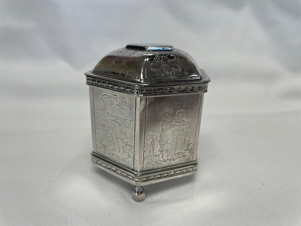 VINTAGE STERLING SILVER MMA DUTCH MARRIAGE BOX