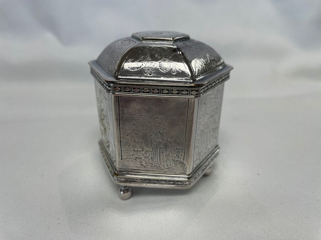 VINTAGE STERLING SILVER MMA DUTCH MARRIAGE BOX