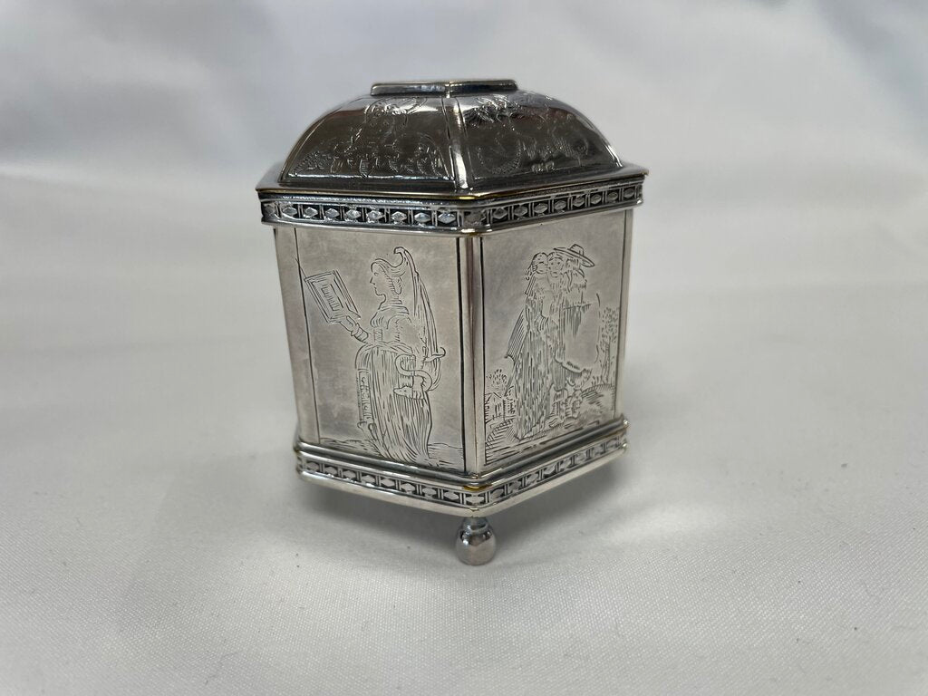 VINTAGE STERLING SILVER MMA DUTCH MARRIAGE BOX