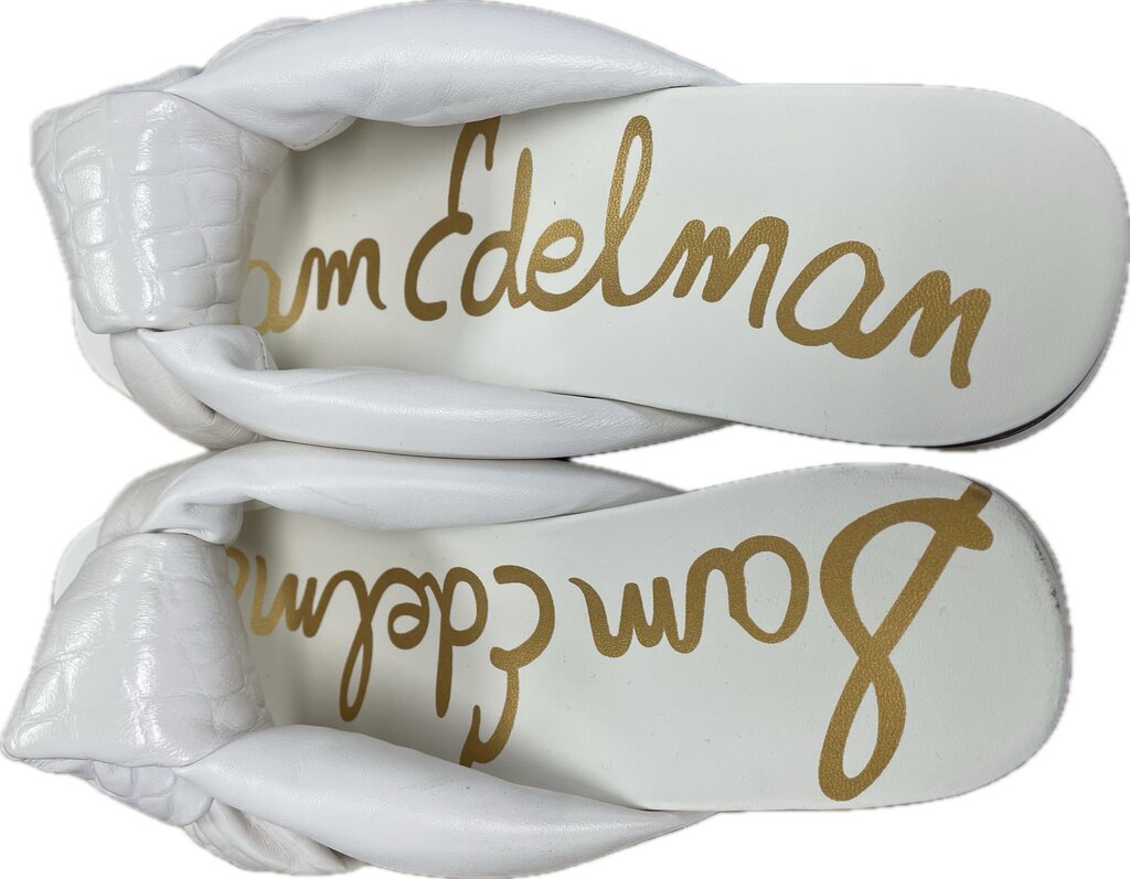 WHITE SAM EDELMAN SANDALS