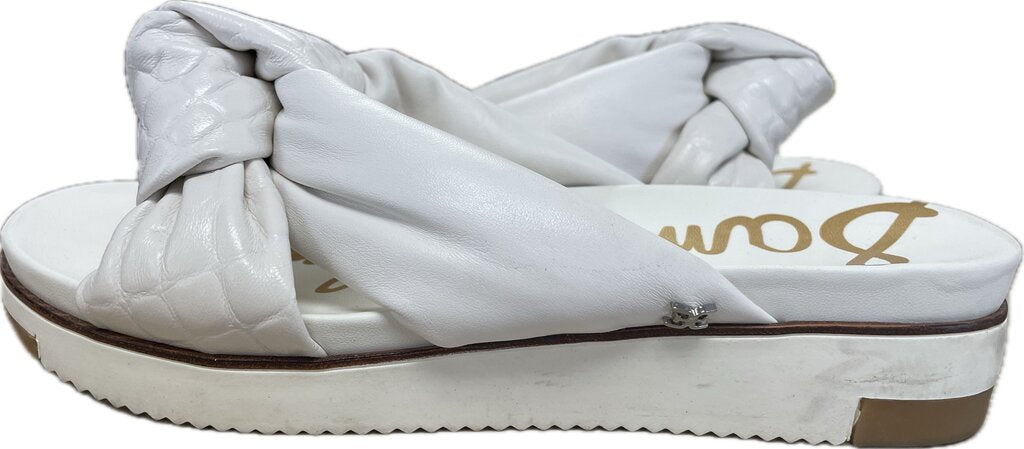 WHITE SAM EDELMAN SANDALS