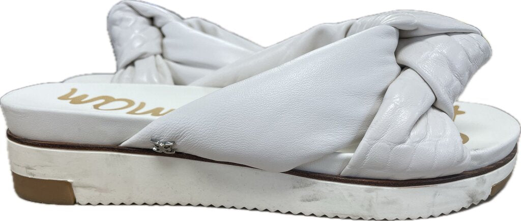 WHITE SAM EDELMAN SANDALS