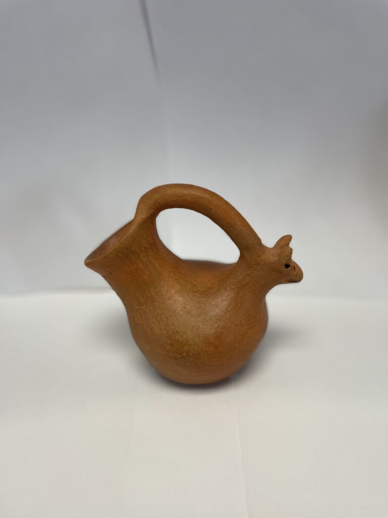 SMALL VINTAGE OAXACA GOAT RED CLAY JUG