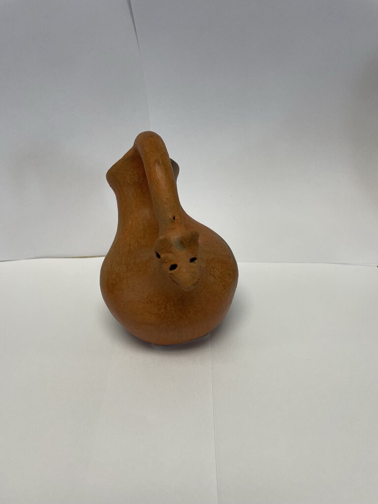 SMALL VINTAGE OAXACA GOAT RED CLAY JUG