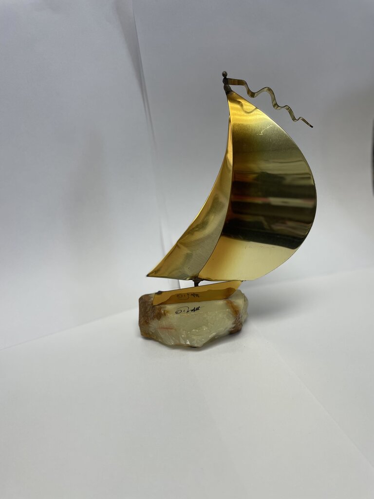 MCM SIGNED COPPER SAILBOAT