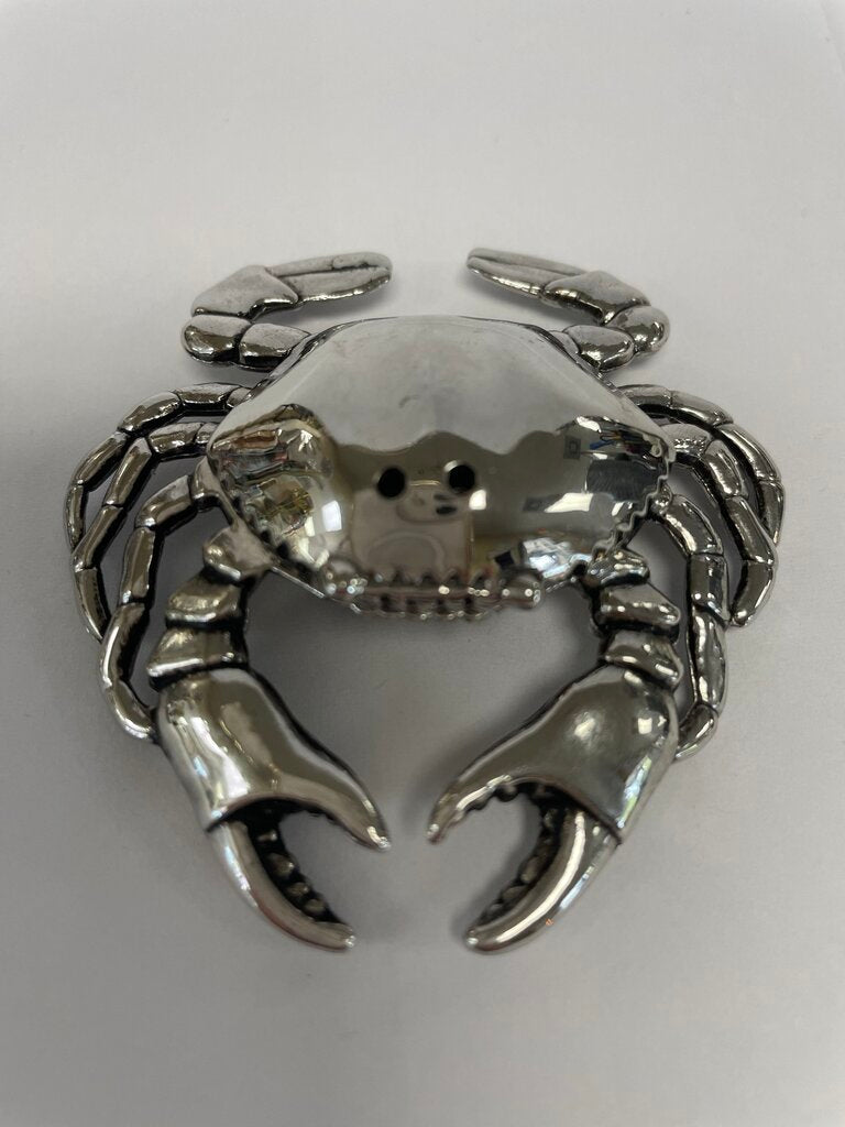 SILVER CRAB SALT AND PEPPER SHAKERS