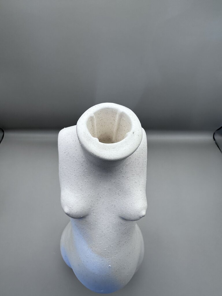 ANISSA KERMICHE BEIGE TIT FOR TAT CANDLESTICK HOLDER