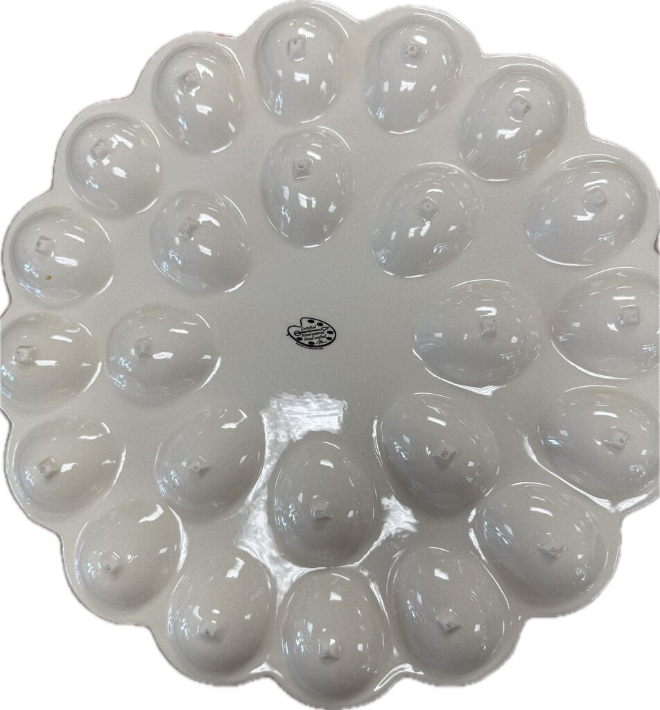 HAND PAINTED DEVILED EGG TRAY