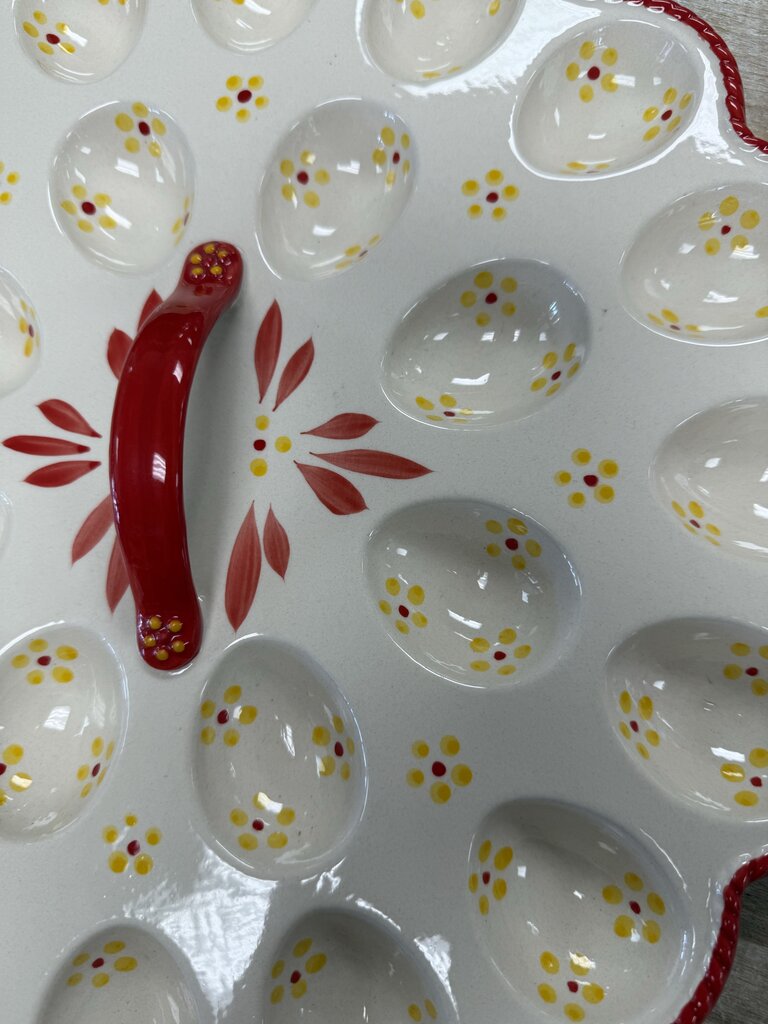 HAND PAINTED DEVILED EGG TRAY