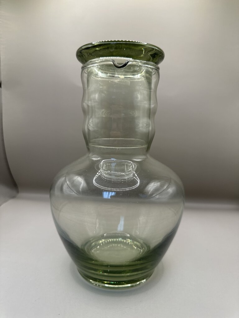 VINTAGE 1940's DUNBAR GLASS TUMBLE UP BEDSIDE WATER CARAFE PITCHER