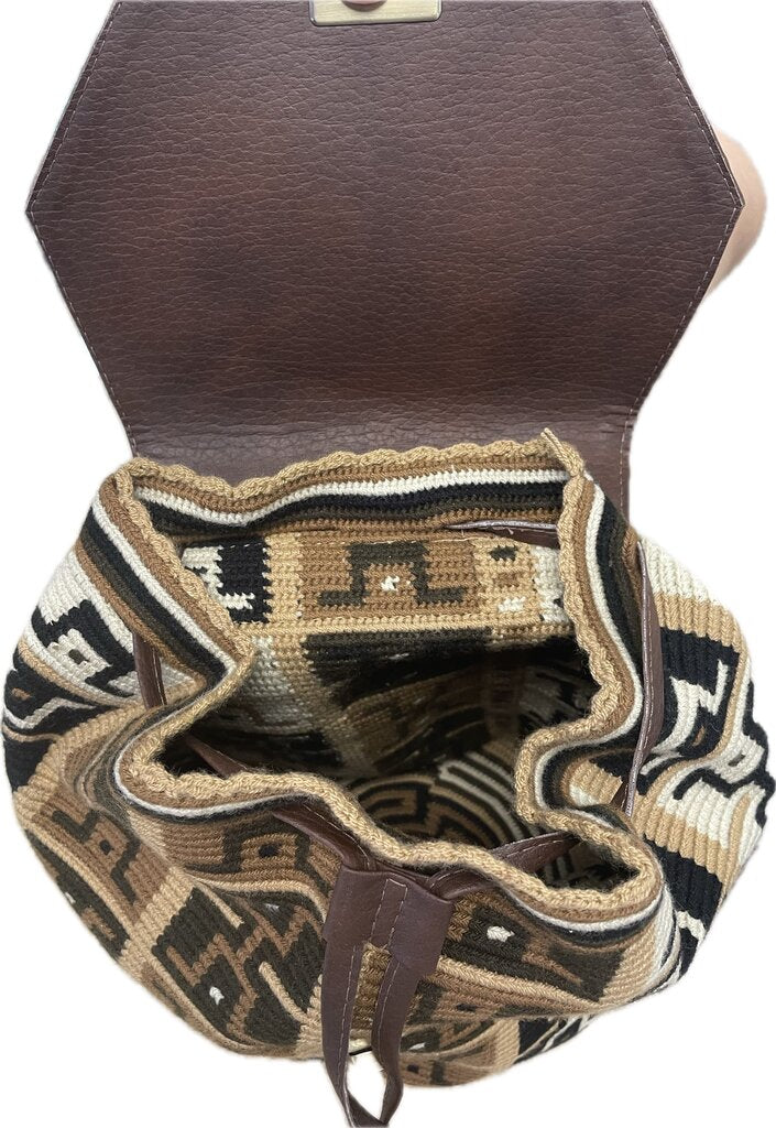 HAND WOVEN SHIGRA BACKPACK PURSE