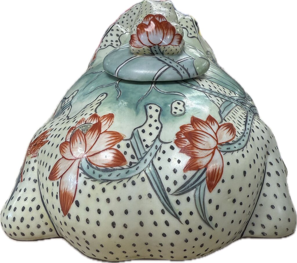 KANGXI POTTERY CERAMIC FROG LIDDED BOX
