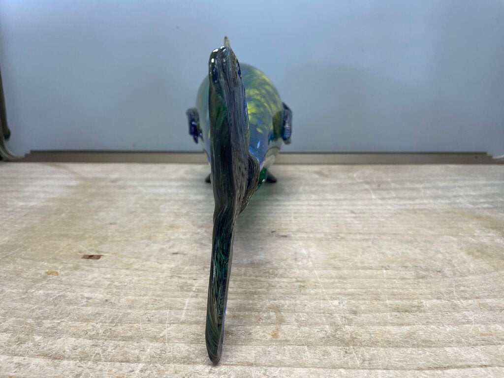 LARGE GLASS FISH SCULPTURE AS IS