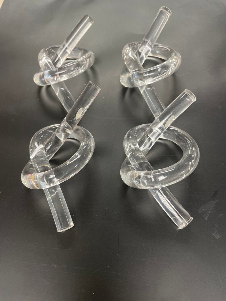 DOROTHY THORPE PRETZEL KNOT NAPKIN RING HOLDER SET OF 4