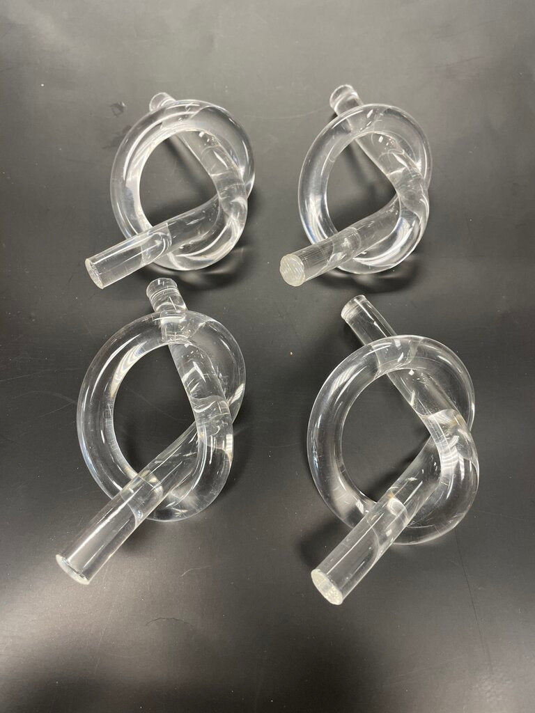 DOROTHY THORPE PRETZEL KNOT NAPKIN RING HOLDER SET OF 4
