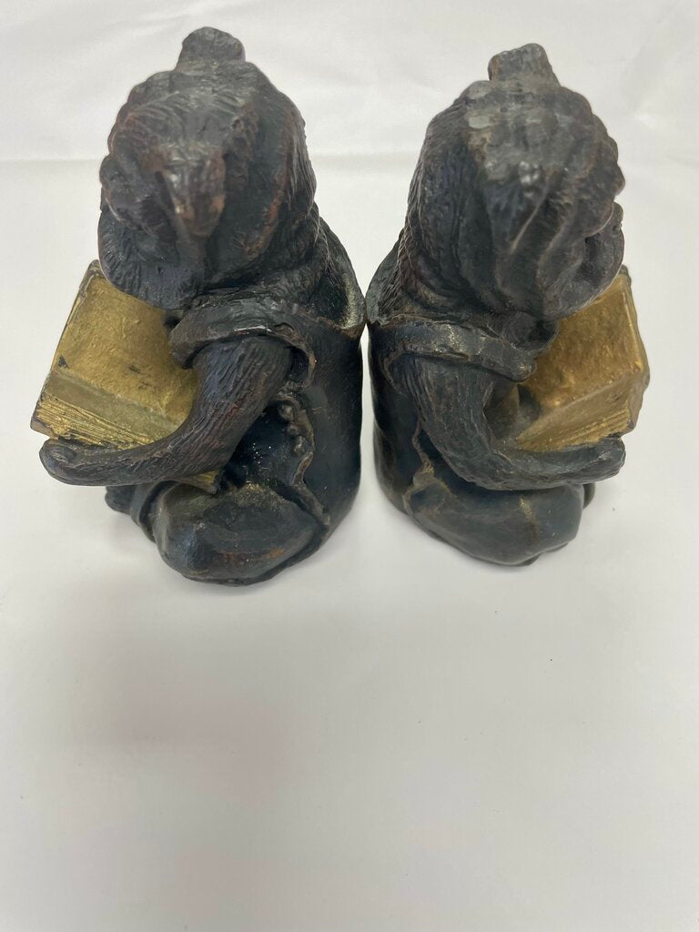 CAST IRON BOXER BOOKENDS