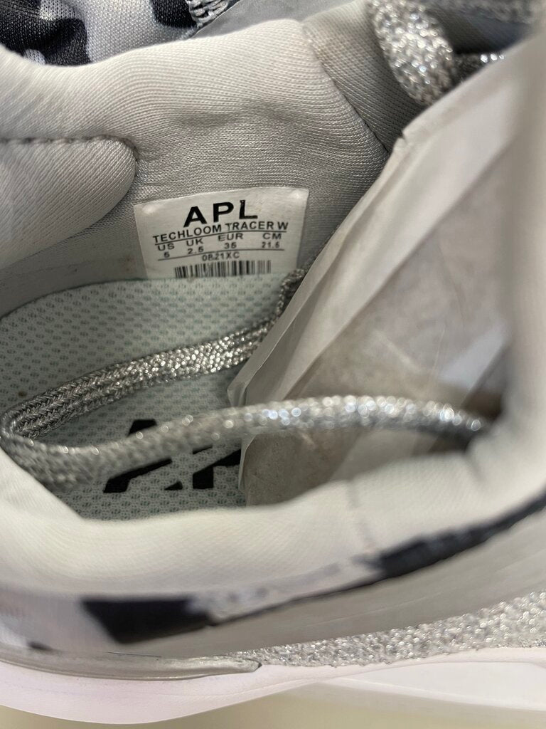 APL ANIMAL PRINT AND SILVER SNEAKERS NEW