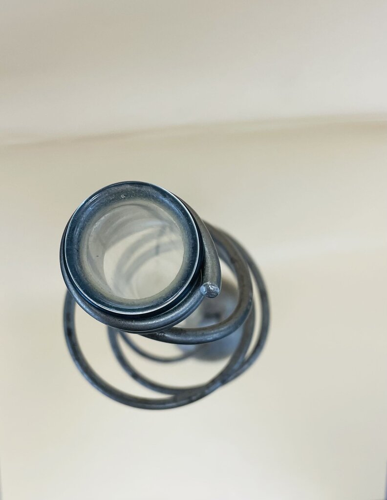 SIGNED METAL ART BUD VASE