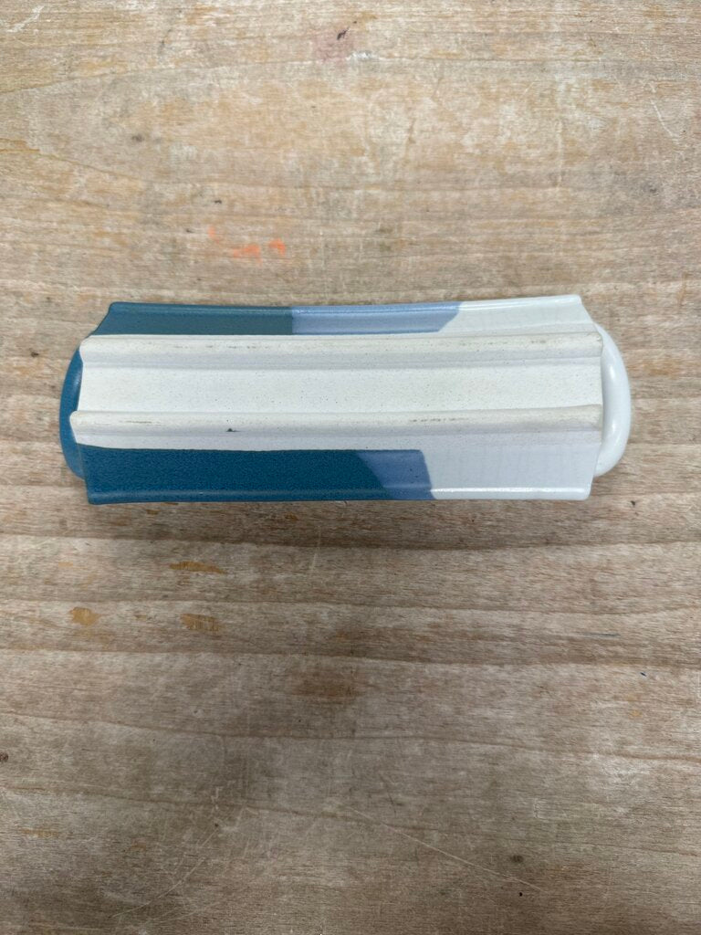CERAMIC BLUE TO CREAM SMALL TRAY