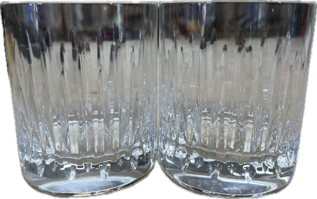 MILLER ROGASKA CRYSTAL SOHO DOUBLE OLD FASHIONED GLASSES SET OF 2