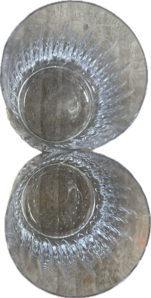 MILLER ROGASKA CRYSTAL SOHO DOUBLE OLD FASHIONED GLASSES SET OF 2