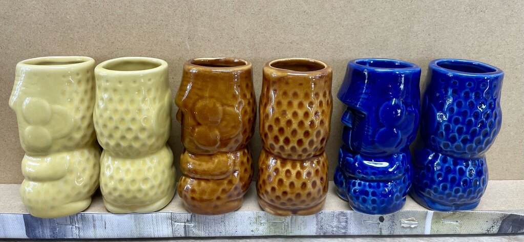 SET OF 6 TIKI SHOT GLASSES