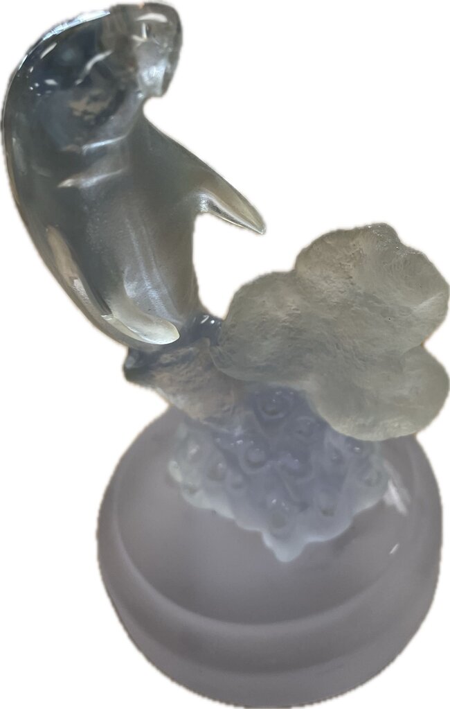 RESIN MANATEE STAUTE SIGNED