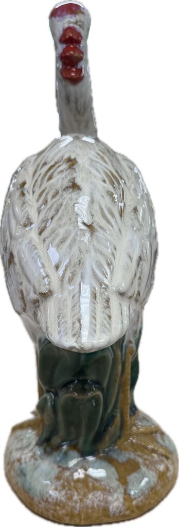 MAJOLICA HERON STATUE