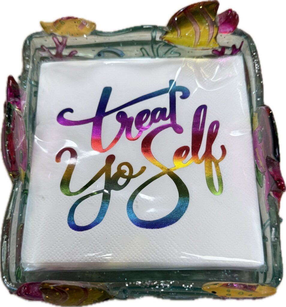 ACRYLIC SPARKLE FISH NAPKIN HOLDER