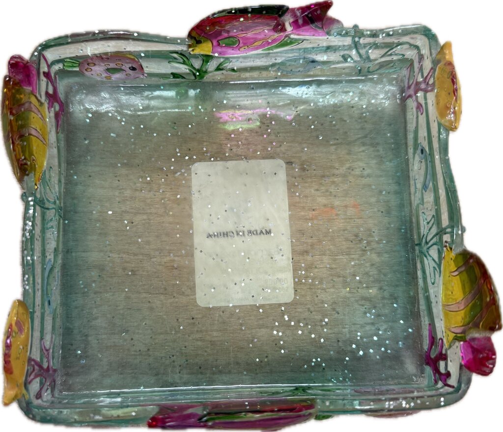 ACRYLIC SPARKLE FISH NAPKIN HOLDER