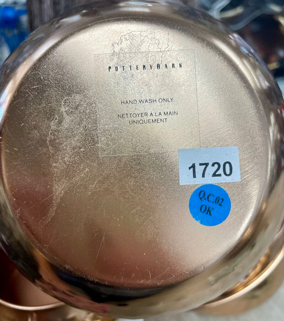 POTTERYBARN COPPER POTS SET OF 3