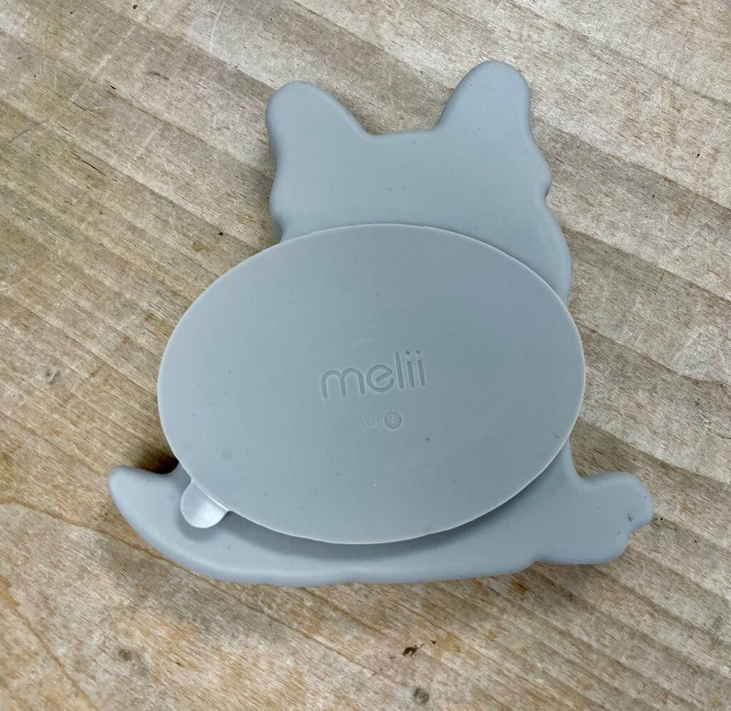MELII DIVIDED GRAY DOG PLATE
