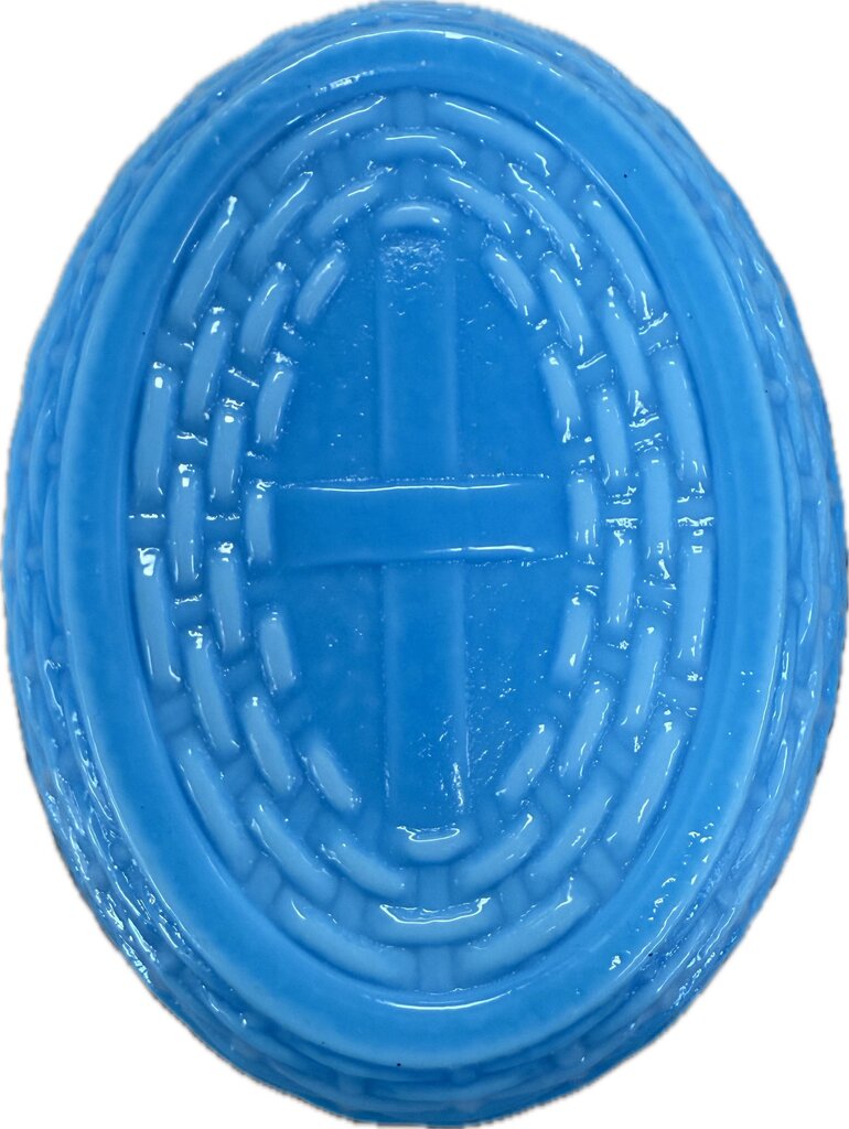 VINTAGE BLUE GLASS HEN DISH