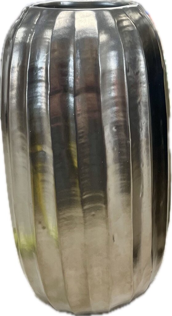 SILVER HOWRAH VASE SET OF 2 L11"H S8.5"H