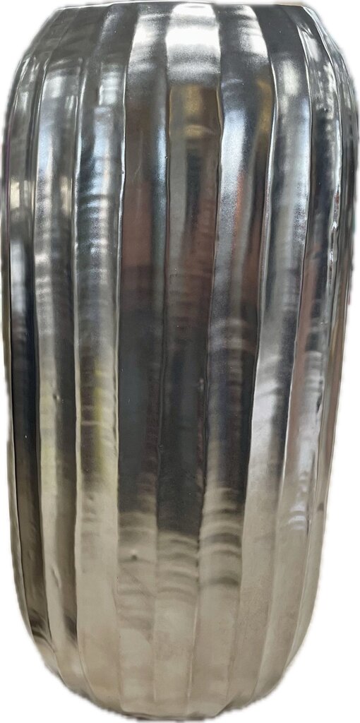 SILVER HOWRAH VASE SET OF 2 L11"H S8.5"H