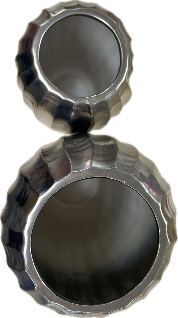 SILVER HOWRAH VASE SET OF 2 L11"H S8.5"H
