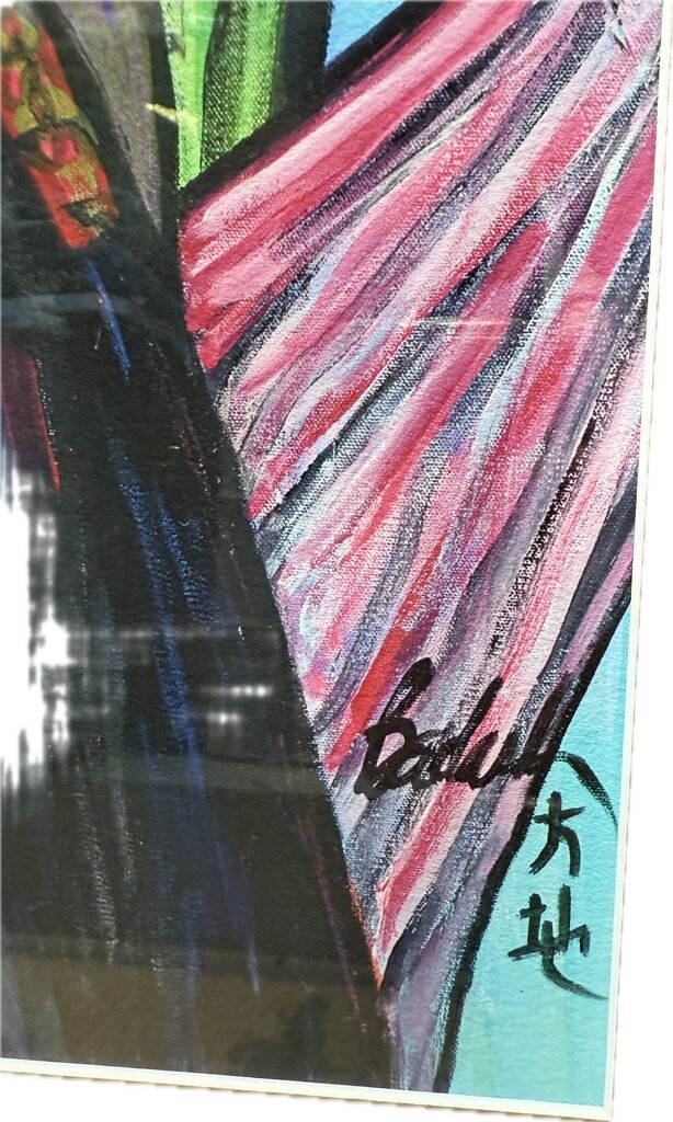 NAPLES ARTIST BADASH ORIGINAL 4 LADIES ART 22.5X29.5