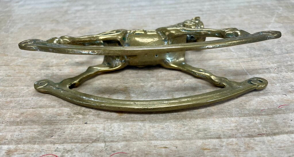 SMALL BRASS ROCKING HORSE