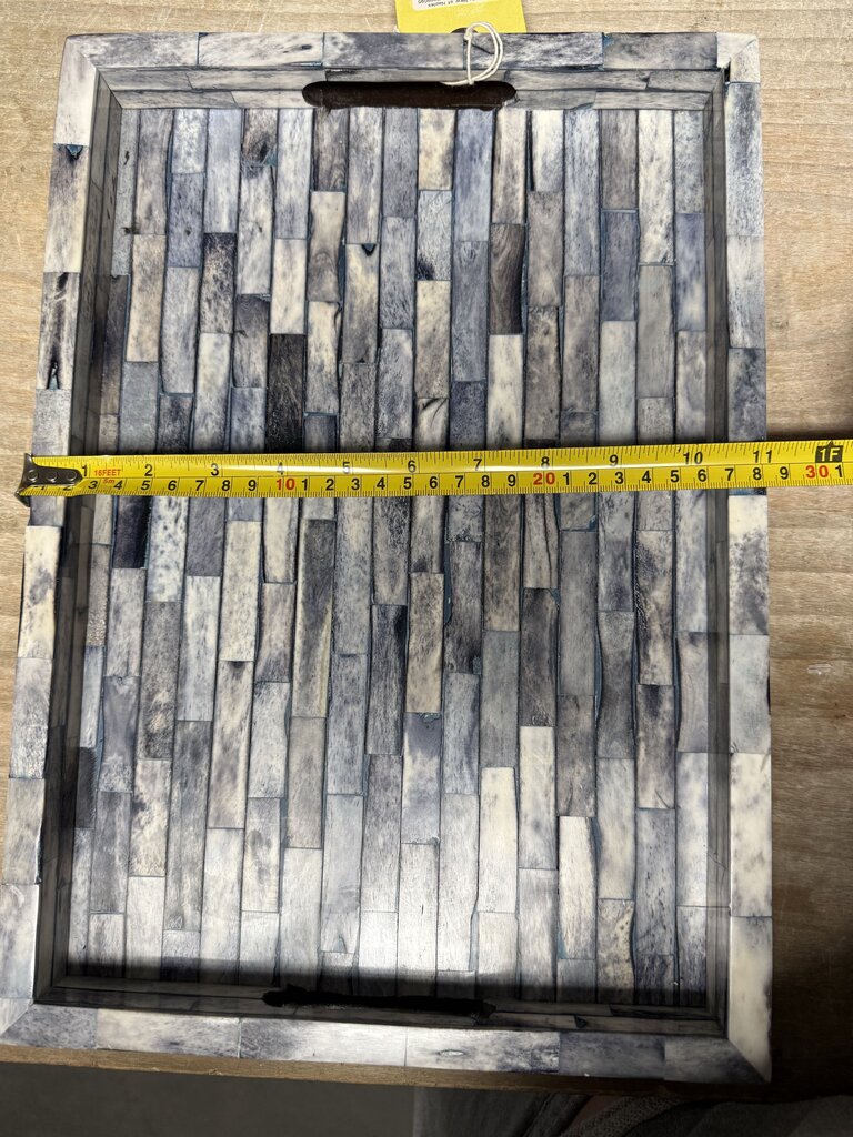 BLUE BONE INLAY SERVING TRAY