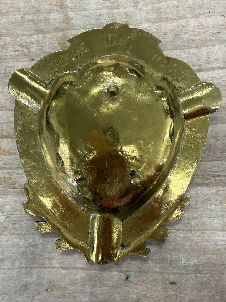 BRASS PEACOCK ASHTRAY