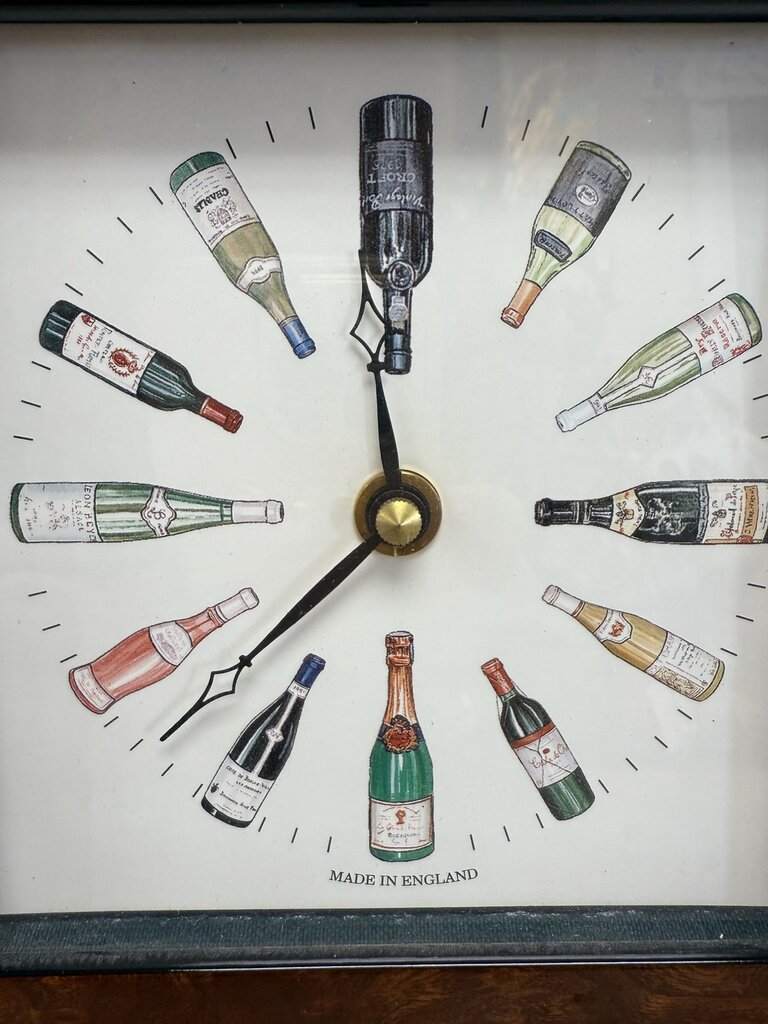 BRYN PARRY STUDIOS WINE BOTTLE DESK CLOCK