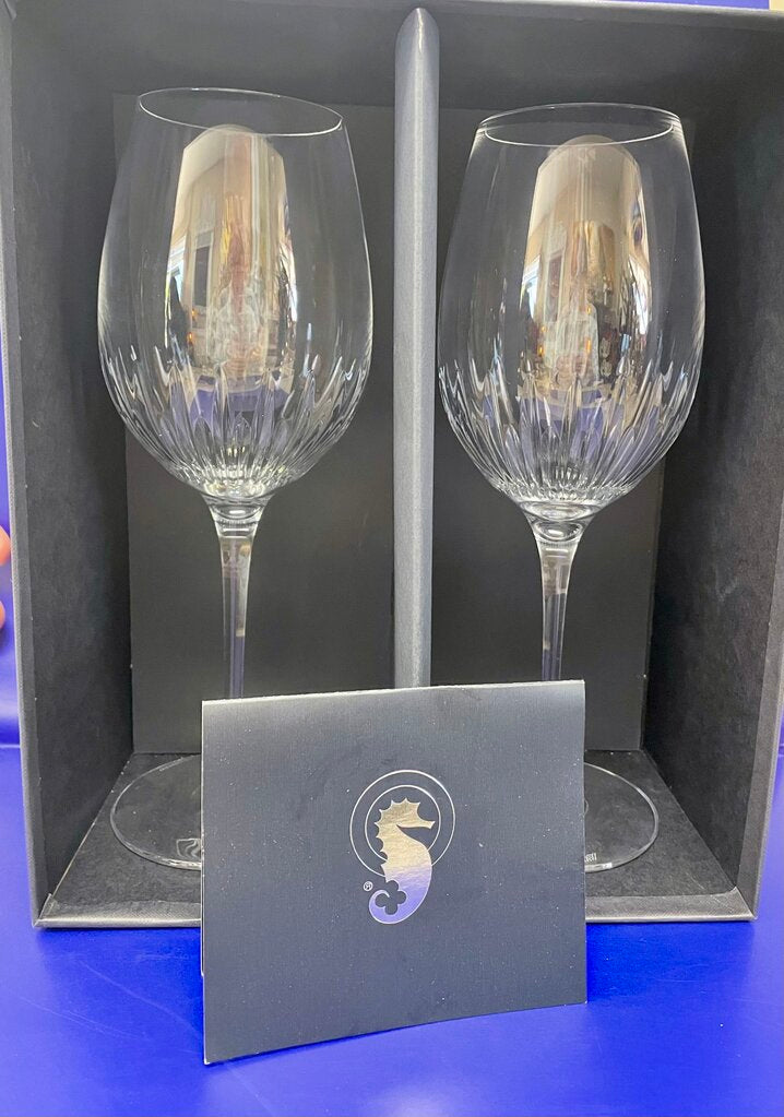WATERFORD CARINA CRYSTAL SET OF 2 WINE GLASS
